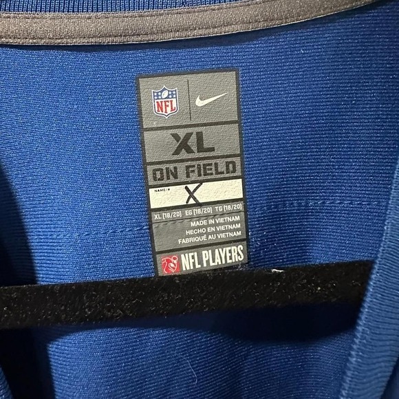 Blue Nike NFL Indianapolis Colts Jersey Youth XL (18/20) #2 WENTZ NWT - Picture 4 of 5